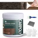 CARPOLY Wood Stain,16oz Black Walnut Wood Stain & Sealer in One, Water Based|Fast Drying|Non-Toxic|Low Ddor|Waterproof, for Indoor and Outdoor Furniture, Multiple Finishes(with Tools) (0.5kg)
