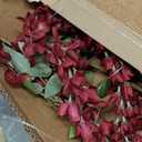 2 Pcs 45'' Artificial Wisteria Flowers Branches Burgundy Fake Wisteria Floral Hanging Plant Decoration for Wedding Flower Wall Backdrop Party Floor Vase Balcony