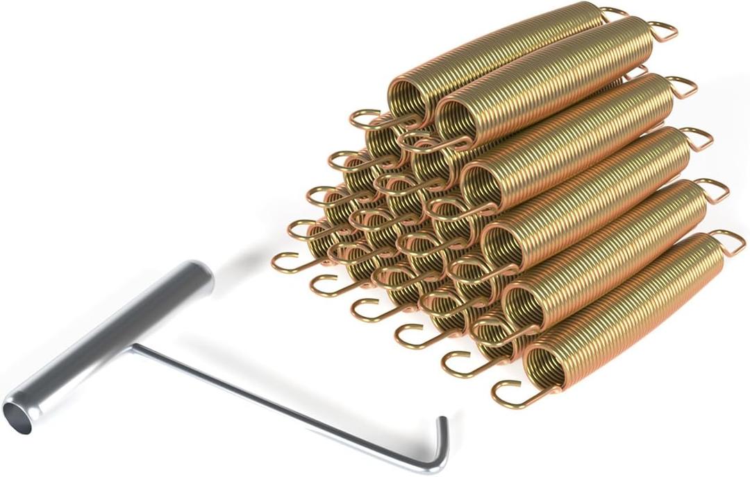 20pcs Trampoline Springs 3.5/5.5/6.5/7 Inch Heavy Duty Galvanized Steel High Tensile Replacement Kit with T-Hook,Trampoline Accessories