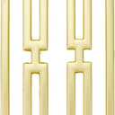 Semetall 7" Drawer Pulls, Modern Gold Cabinet Handles for Furniture Hardware Dresser Door with Screws,5" Hole Distance,Pack of 2