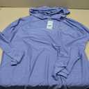 Endyart Men's UPF 50+ Sun Protection Hoodie Shirts UV SPF Long Sleeve Rash Guard Fishing Swim Shirts Quick Dry Blue Size L 