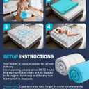 Dual Layer 4 Inch Memory Foam Mattress Topper Queen Size, 2" Cooling Gel Memory Foam & 2" Pillow Top Bed Topper, CertiPUR-US Mattress Cover for Pressure Relief, 21" Deep Pocket, White