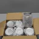 Hovico Mason Jars 17 oz With Regular Lids and Bands, Ideal for Jam,Dishwasher Safe Mason Jar for Fermenting, Kombucha, Kefir, Storing and Canning Uses, Clear- Set of 6