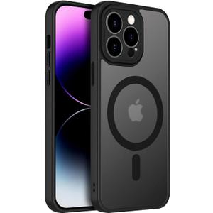 MOFT Snap Case MOVAS for iPhone 16 Pro Case, Compatible with MagSafe, Magnetic Premium Vegan Leather Phone Case with Smooth Feeling, Enduring Color Minimalist 6.3 inch Protective Case, Jet Black