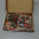 Syhood 6 Pcs Christmas Bows with Pine Cones Pine Needles Xmas Flaxen Bows Ribbon Christmas Tree Wreath Decoration for Xmas Parties Indoor Outdoor Crafts DIY Decor