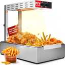 PYY French Fry Warmer - Update Commercial Food Heat Lamp Fry Dump Station Chip Warmer Food Warmer Adjustable Height 7.9"-11" Temp 86F-156F Countertop Freestanding for Restaurant Buffet