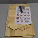 LIBKEN Bread Box  Durable Wooden Bread Bin with Secure Plastic Lid, Scandinavian-Inspired Design for Kitchen Countertop  Stylish Storage for Bread & Pastries