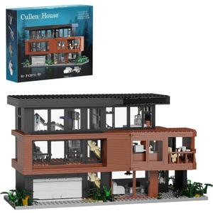 House Building Set Compatible with Lego Architecture Blocks Valentine Romance Films Fans House Creative Present for Adult Halloween Christmas (864 Pcs)