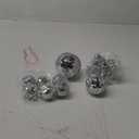 Mini Mirror Disco Ball Decor: 32 Pack Hanging Mirror Ball Ornaments Different Sizes - Small Disco Balls Decorations Bulk for Party Christmas Tree Cake Room Birthday (Silver)