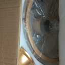 FRIXCHUR 20.7" Modern Crystal Fandelier Ceiling Fan with Light, 6-Lights Bladeless Chandelier Fan with Remote Gold Ceiling Fan for Bedroom Dining Room Living Room, 6 Speed