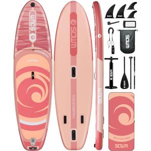 Inflatable Paddle Boards, Stand Up Paddle Board for Adults Youth of All-Round, 10'6'' *33'' * 6'' Extra Wide & No-Slip Sup for Yoga Fishing