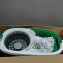 Libman Tornado Spin Mop System and 1 Refill, Mop and Bucket with Wringer Set for Hardwood Floor Cleaning, 2 Total Heads Included