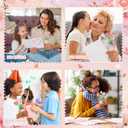 Motipuns 24 Sets DIY Flower Paper Bouquet Craft Kit Bulk for Kids Make Your Own Flower Bouquet DIY Craft School Classroom Teacher Gift Appreciation Gifts (Light Color,Daisy)