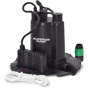Superior Pump 92392 Pool Cover Pump, 1/4 HP