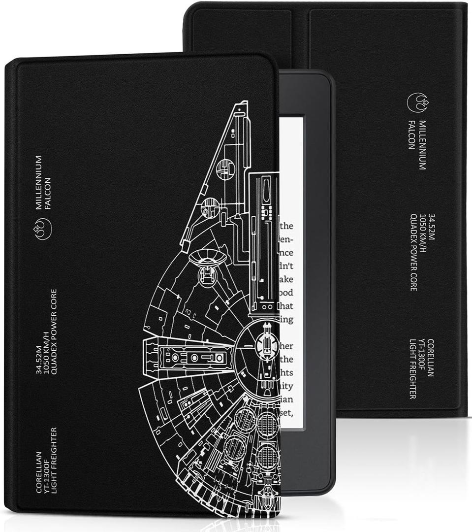 for Amazon Kindle 11th Generation Case 2022 6 Inch for Women Girls Kids Boys Men Folio Cover Cute Fashion Design Black Unique Cool Aesthetic Teens Cases for Kindle 11th Gen 2022 Case 6"