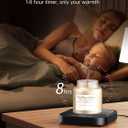 Mug Warmer - 40W Coffee Cup Warmer for Desk with Auto Shut Off, Smart Electric Candle Warmer with 4 Temp & Time Settings, Coffee Gifts for Beverage, Tea, Water, Milk in Home & Office (Black)