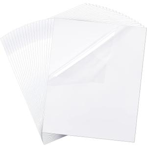 Hicarer 20 Pcs Car Windshield Sticker Applicator Bulk 5 x 6 Inch Static Cling Window Film for for Easy Application Clear Vinyl Car Window Windshield Protection Film Sticker Auto Removal Decal Shield