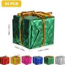 4 x Tinksky 24pcs Christmas Tree Small Gift Boxes Hanging Decorations Ornaments Party Favors (Random Color)