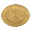 LYHLYA 13 Inch Gold Charger Plates, Round Reef Pattern, Plastic, Set of 12, for Dinner Plates, Wedding Decor, Table Setting (Round)