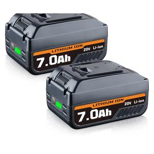 2Pack WA3520 7.0Ah Replacement for Worx 20V Battery WA3525 WA3575 WA3669 Compatible with Worx Battery WG155s WG251s WG540s WG545s WG890 for Yard Lawn Leaf Blower Trimming Tools