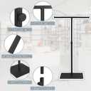 Polmart Countertop Adjustable Display Stand Stand for Purses/Handbags, Wreaths, Wigs, Hats and Crafts (T-Stand, Black)