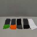 Toe Socks for Men: Five Finger Cotton Athletic Crew Socks No Show Breathable Running Ankle Socks 5 Pairs Size 8-12