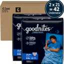GoodNites Boys Nighttime Underwear, Size XXL, 42 Ct, 2 Packs of 21