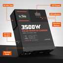 LiTime 3500W Solar Inverter Charger, All-in-One 48V DC-120V AC, 80A MPPT