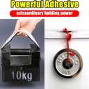 Industrial-Strength Hook-and-Loop Tape, 1.18" x 11.5', Super Strong Sticky Strips Roll for Home, Office, School, Car, Black