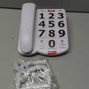 Large Number Phones for Seniors, Big Button Land Line for Seniors, 110dB+ Ringer Volume & 80dB+ Earpiece Volume, High Volume Phone, Hearing & Visually Impaired Telephone Landline Phones for Elderly