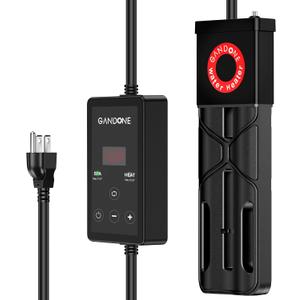 Dual Spa Water Heater, Portable Hot Tub Immersion Water Heater Cast Aluminum Submergible mit Temperature Sensor and Digital Display for Bathtub