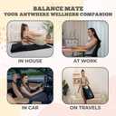 BalanceMate Acupressure Mat Set with 6,210 Pressure Points for Pain Relief and Relaxation Kit for Back, Neck, and Sleep Yoga and Meditation Pillow (Deep Black)
