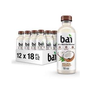 Bai coconut water, Molokai Coconut, 12 PCS, Best by June 12 2028
