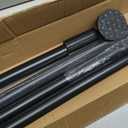 Tension Curtain Rod 51-165In(4.25-13.75Ft), Extra Long Outdoor Curtain Rod No Drilling for Window or Bathroom Patio, Adjustable Spring Shower Rod, Easy to Install Never Rust, Rod Diameter 1.26In-Black