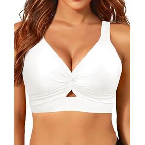Women Underwire Bikini Top Only - Push Up Swimsuit Top Large Bust Bathing Suit Tops 2025 Supportive Swim Tops XL