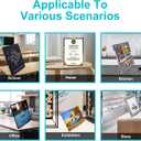 6 x Boloyo Acrylic Book Stand Without Ledge,6 Inch 6PC Clear Acrylic Display Easel Transparent Display Stand Holder Tablet Holder for Displaying Pictures,Books,Artworks, CDs