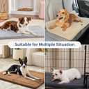 Made4Pets Dog Crate Pad Bed for Medium Large Dogs, Washable & Reversible, Anti-Slip Kennel Mat for Cozy Sleeping, Soft Fluffy Dog Bed for Indoor & Outdoor Use, 35"x23", Gray