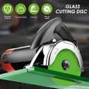 3 Pcs Glass Cutting Disc 4 1/2" X 7/8” for Angle Grinder, 4 1/2 Inch Ultra-Thin Diamond Saw Blades, Reusable Glass Cutting Tool for Grinding Jade, Crystal, Wine Bottles, Tile (Green)