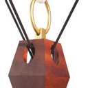 Meinvcisi Air Freshener Holder,Vintage Reed Diffuser Set, Latched Closure Hardwood Hanging Cage with 50ml Empty Refillable Perfume Diffuser Bottle for Hanging Fragrance Essential Oil Diffuser