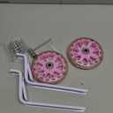 YTKD Training Wheels for12/ 14/ 16/ 18/ 20 Inch Bicycle，Flash Mute Wheel (Beautiful bright pink)