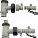 Plunger Valve & Hose Conversion Adapter B Kit & Hose Pipe Holder Replacement for Above Ground Pool (2 Pack)