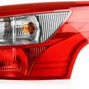 Tail Lights Outer Compatible with 2012-2014 Ford Focus S SE SEL Titanium Sedan Halogen Type Brake Rear Lamp Taillights Replacement for FO2819151