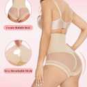 Shapewear Tummy Control Underwear - High Waisted Shapewear Panties Compression Body Shaping Briefs Girdle Panty (Small, Black+nude)