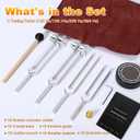 Tuning Forks for Healing Set 128Hz, 136.1Hz, 256Hz, 384Hz Resonance Sound Healing Instruments, Harmony & Pure Frequency Sound Therapy & Frequency Healing, Weighted Medical Grade Tool