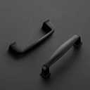 Ravinte 25 Pack 3 Inch Kitchen Cabinet Handles Matte Black Pulls Black Drawer Pulls Kitchen Cabinet Hardware for Cupboard Drawer Handles (3 Inch Hole Center)