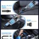 BQYPOWER Handheld Vacuum Cordless, 16000PA Strong Suction Hand Held Vacuum Cordless Rechargeable with Multiple Accessories, Portable Car Vacuum Cleaner High Power for Car Home Office