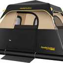 FanttikOutdoor Camping Tent 4 Person Instant Cabin Tent Setup in 60 Seconds with Rainfly & Windproof Portable with Carry Bag for Family Camping & Hiking, 8' X 8' X 59''