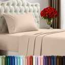 Utopia Bedding Twin Sheet Set  3 Piece Bed Sheets for Twin Size Bed, Soft and Breathable Microfiber, Includes 1 Fitted Sheet, 1 Flat Sheet and 1 Pillowcase (Beige)