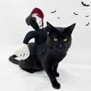 Dog Halloween Saddle Costume Dog Ghost Riding Costume Pet Transformation Ghost Clothes Halloween Cosplay Party Dressing Up Outfit for Small Medium Dogs Cats (Large)