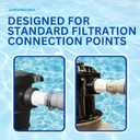 SWIMLINE HYDROTOOLS Pool Pump Filter Connection Hose W/ Cuff | 1.5 Inch X 9 Foot | Heavy-Duty Flexible, Durable & Leakproof | Chemical & UV Resistant | For Above Ground Pools Skimmer Filters & Pumps